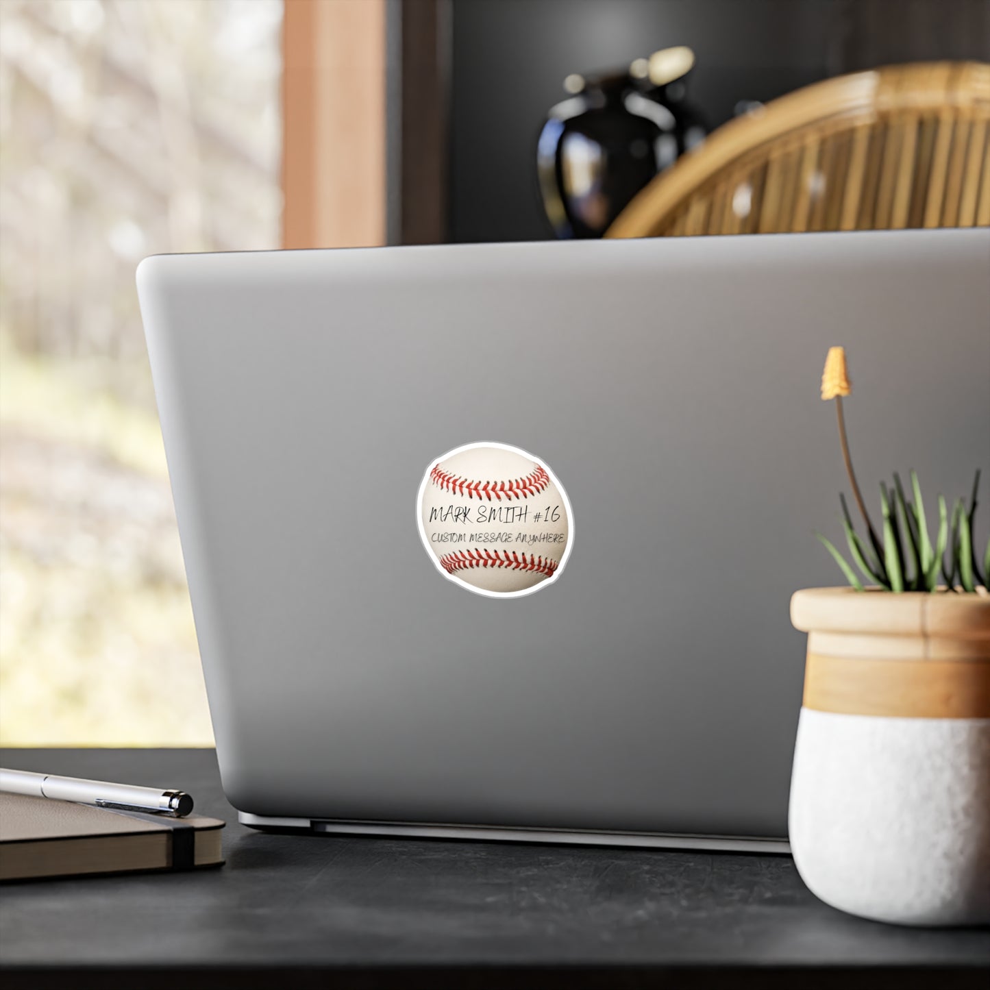Kiss-Cut Vinyl Decals-Customizable Sticker Baseball