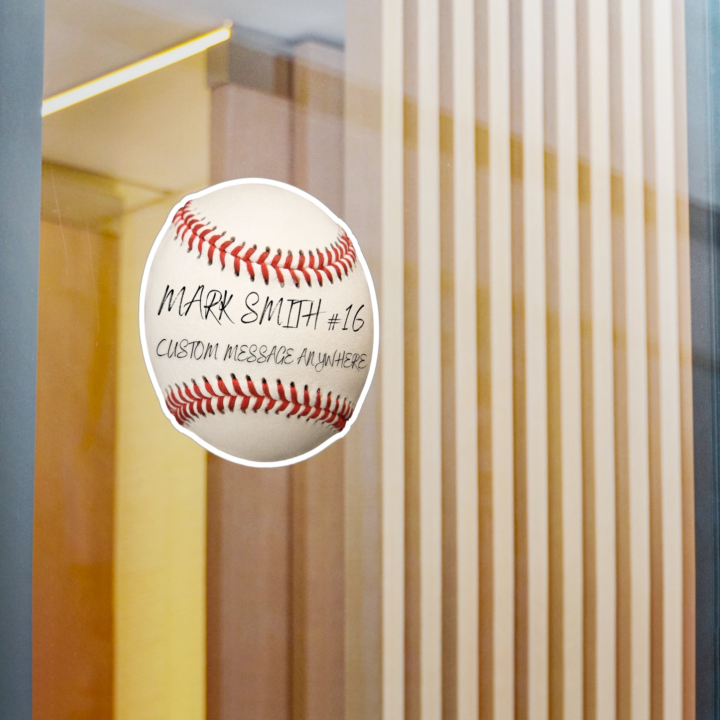 Kiss-Cut Vinyl Decals-Customizable Sticker Baseball