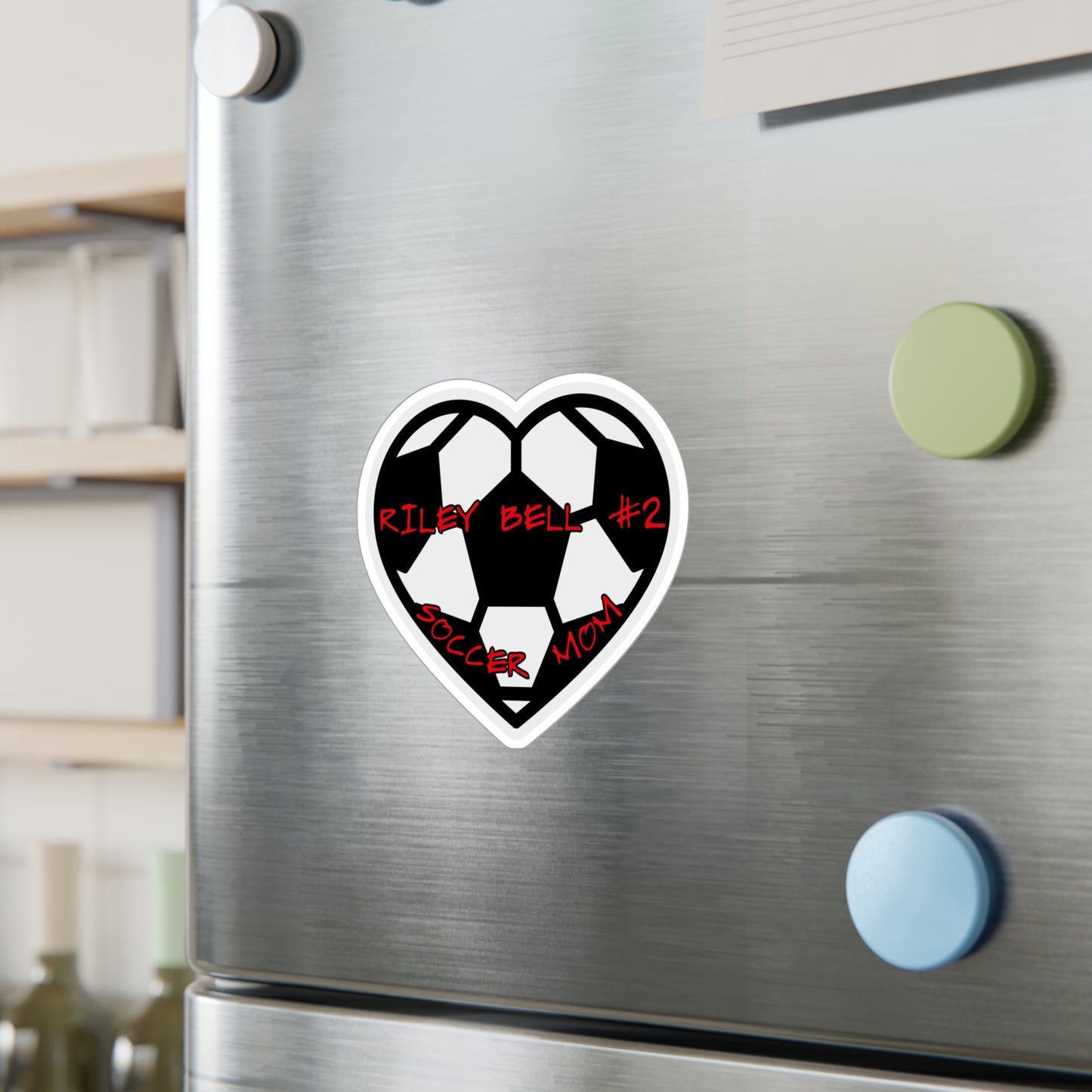 Kiss-Cut Vinyl Decals-Customizable Sticker Soccer Mom