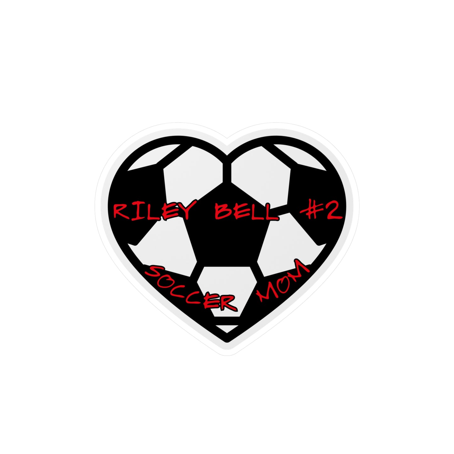 Kiss-Cut Vinyl Decals-Customizable Sticker Soccer Mom