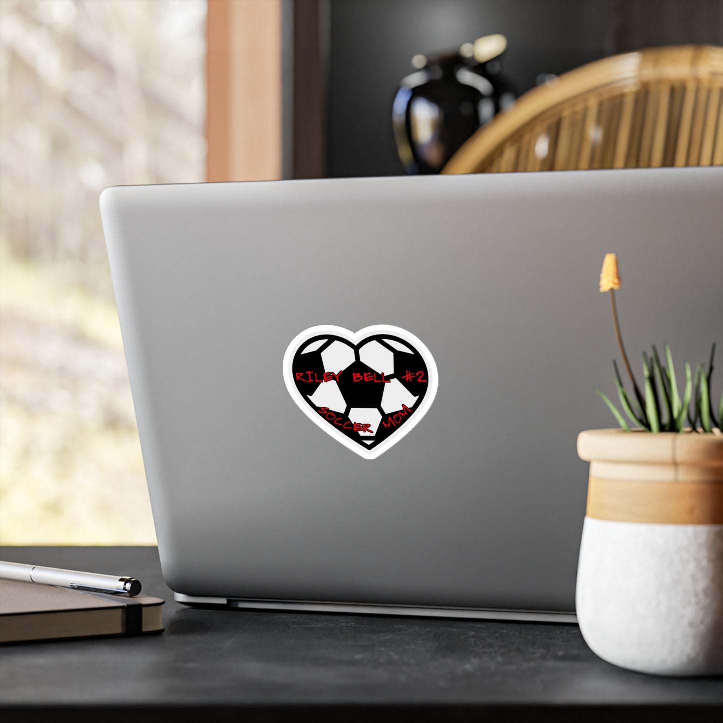 Kiss-Cut Vinyl Decals-Customizable Sticker Soccer Mom