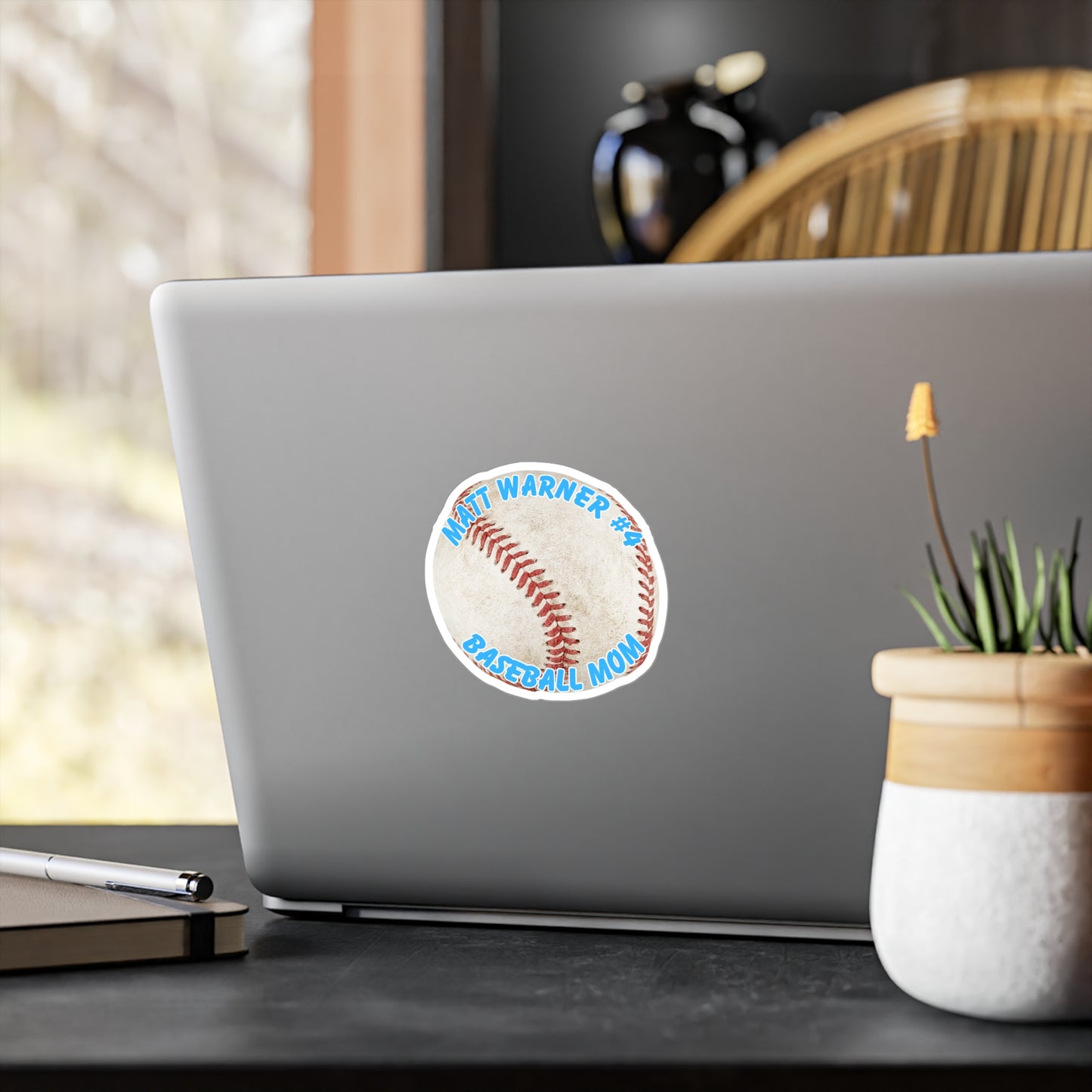 Kiss-Cut Vinyl Decals-Customizable Sticker Baseball3