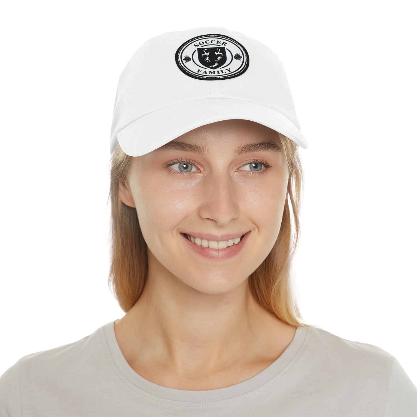 Hat with Leather Patch-Soccer