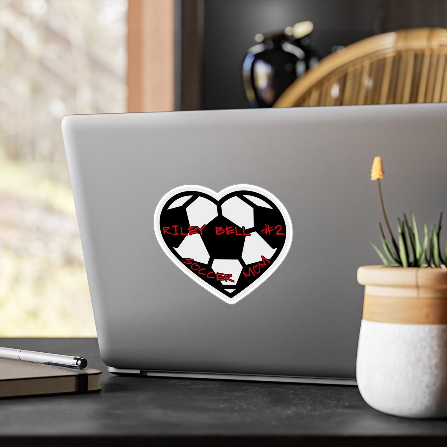 Kiss-Cut Vinyl Decals-Customizable Sticker Soccer Mom