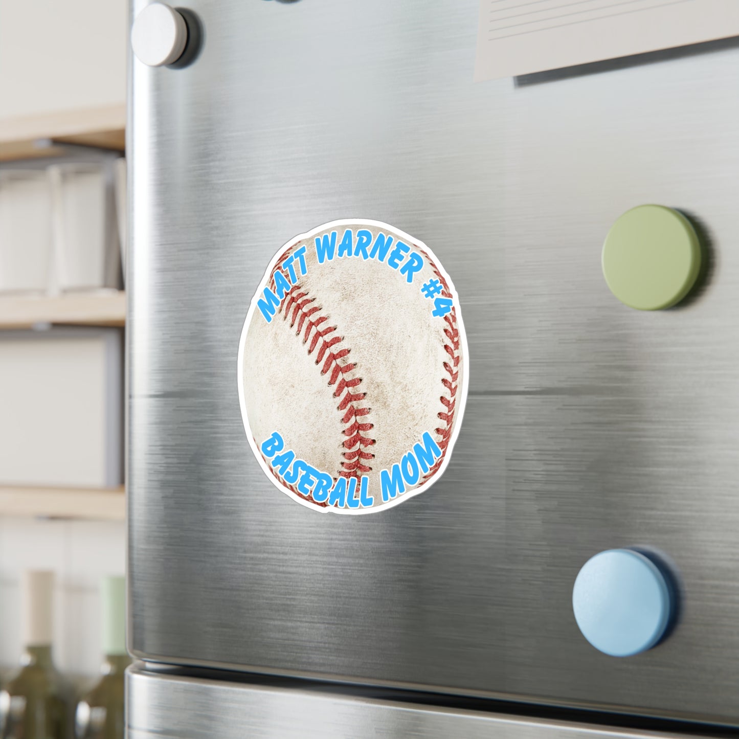 Kiss-Cut Vinyl Decals-Customizable Sticker Baseball3