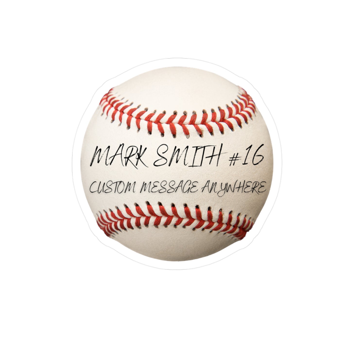 Kiss-Cut Vinyl Decals-Customizable Sticker Baseball