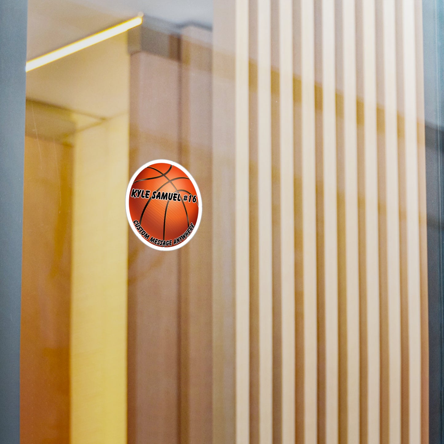 Kiss-Cut Vinyl Decals-Customizable Sticker Basketball