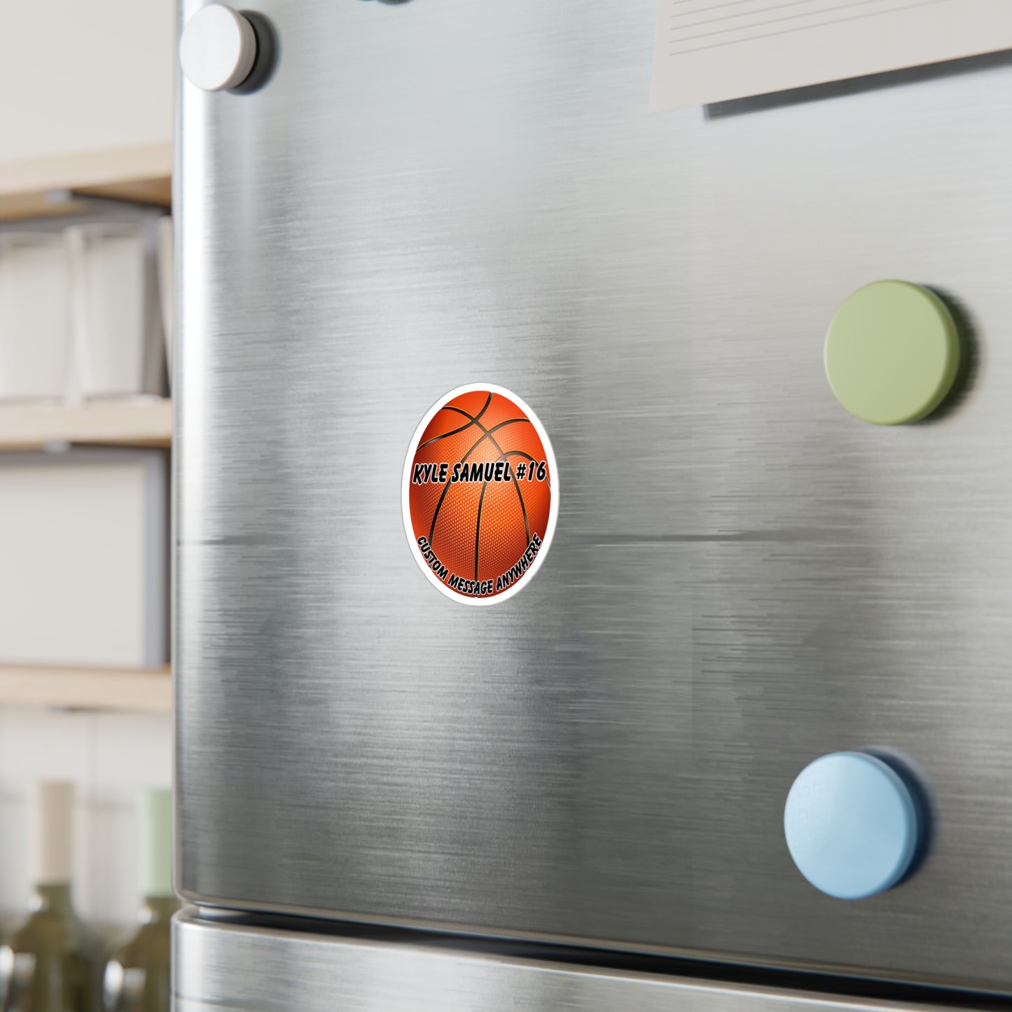 Kiss-Cut Vinyl Decals-Customizable Sticker Basketball