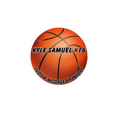 Kiss-Cut Vinyl Decals-Customizable Sticker Basketball