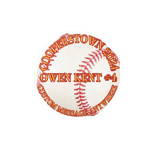 Kiss-Cut Vinyl Decals-Customizable Sticker Baseball4