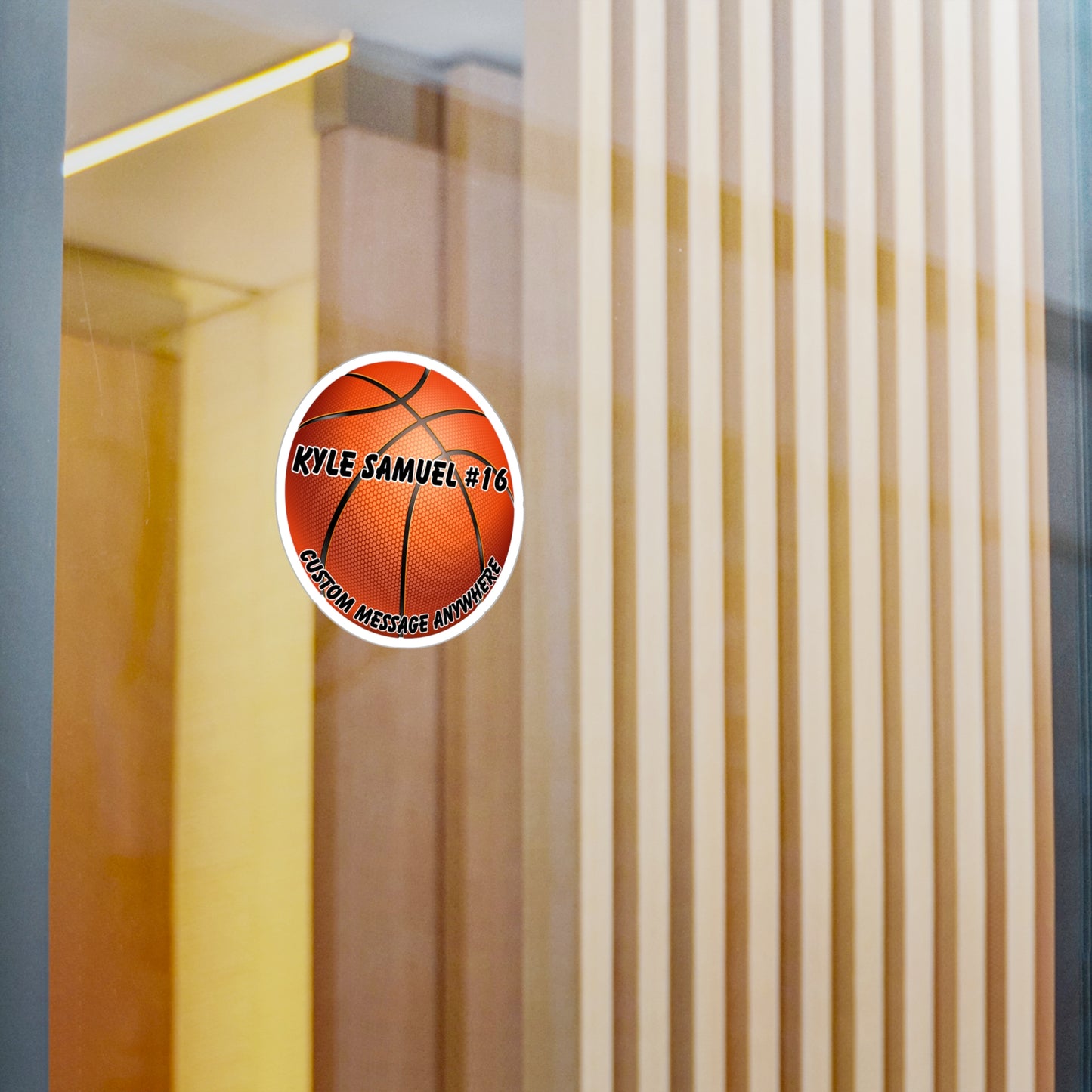Kiss-Cut Vinyl Decals-Customizable Sticker Basketball