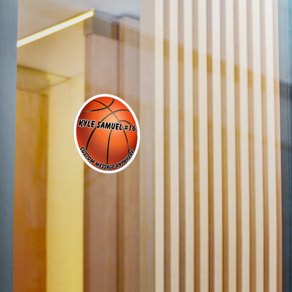 Kiss-Cut Vinyl Decals-Customizable Sticker Basketball