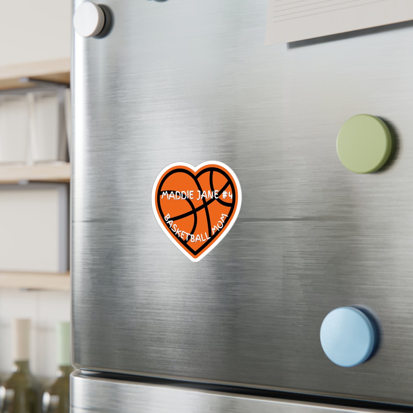 Kiss-Cut Vinyl Decals-Customizable Sticker Basketball2