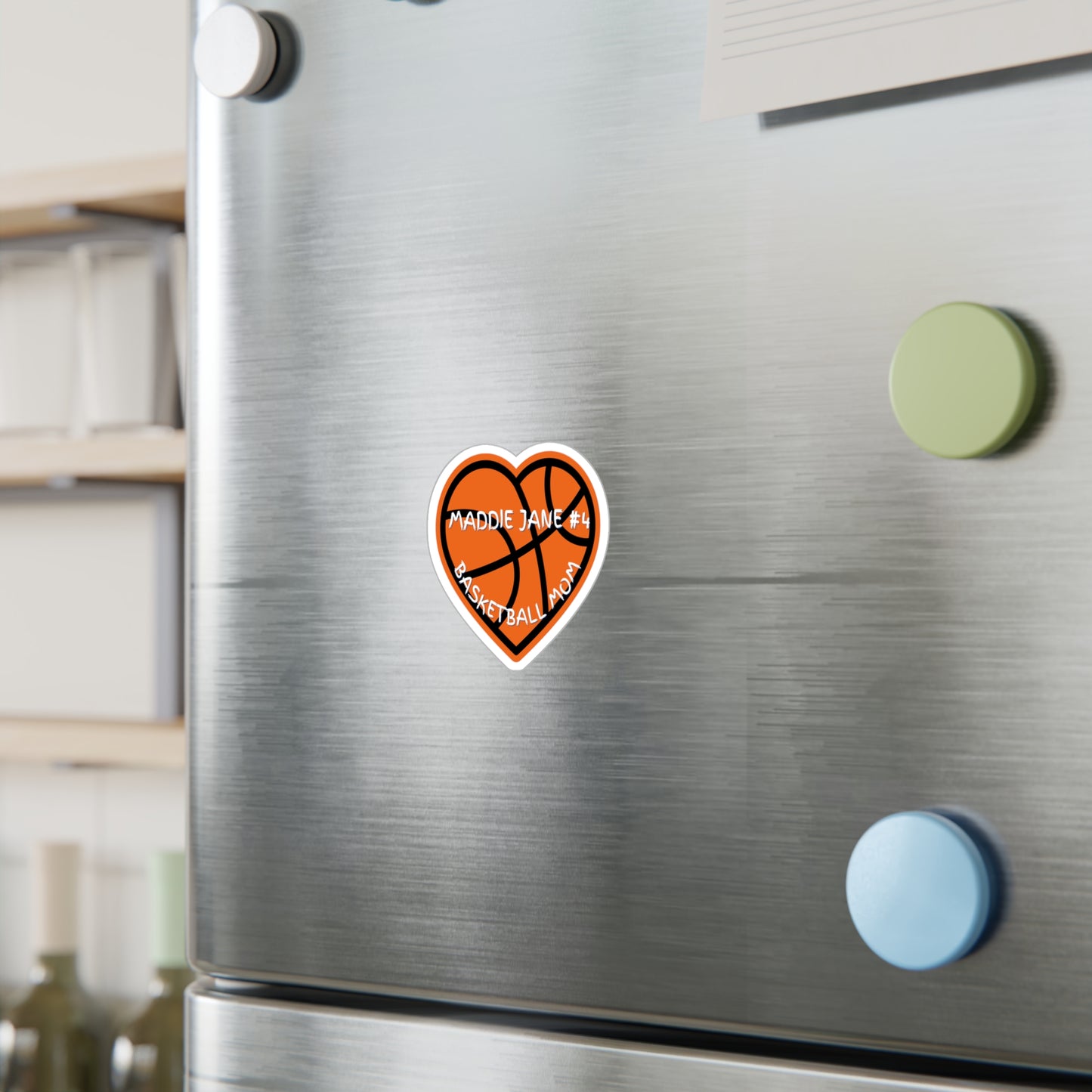 Kiss-Cut Vinyl Decals-Customizable Sticker Basketball2