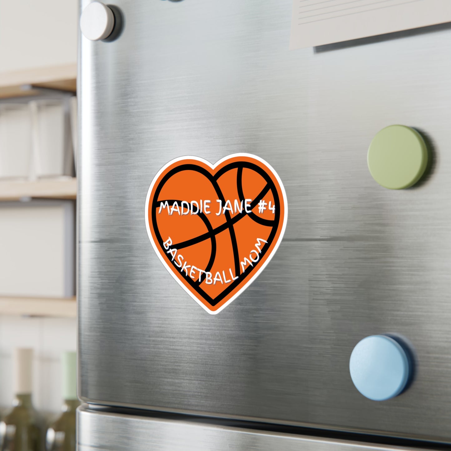 Kiss-Cut Vinyl Decals-Customizable Sticker Basketball2
