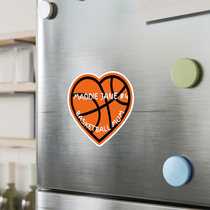 Kiss-Cut Vinyl Decals-Customizable Sticker Basketball2