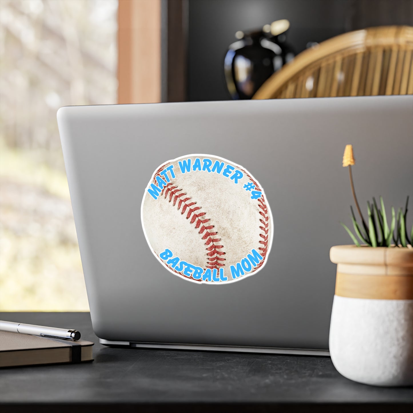 Kiss-Cut Vinyl Decals-Customizable Sticker Baseball3