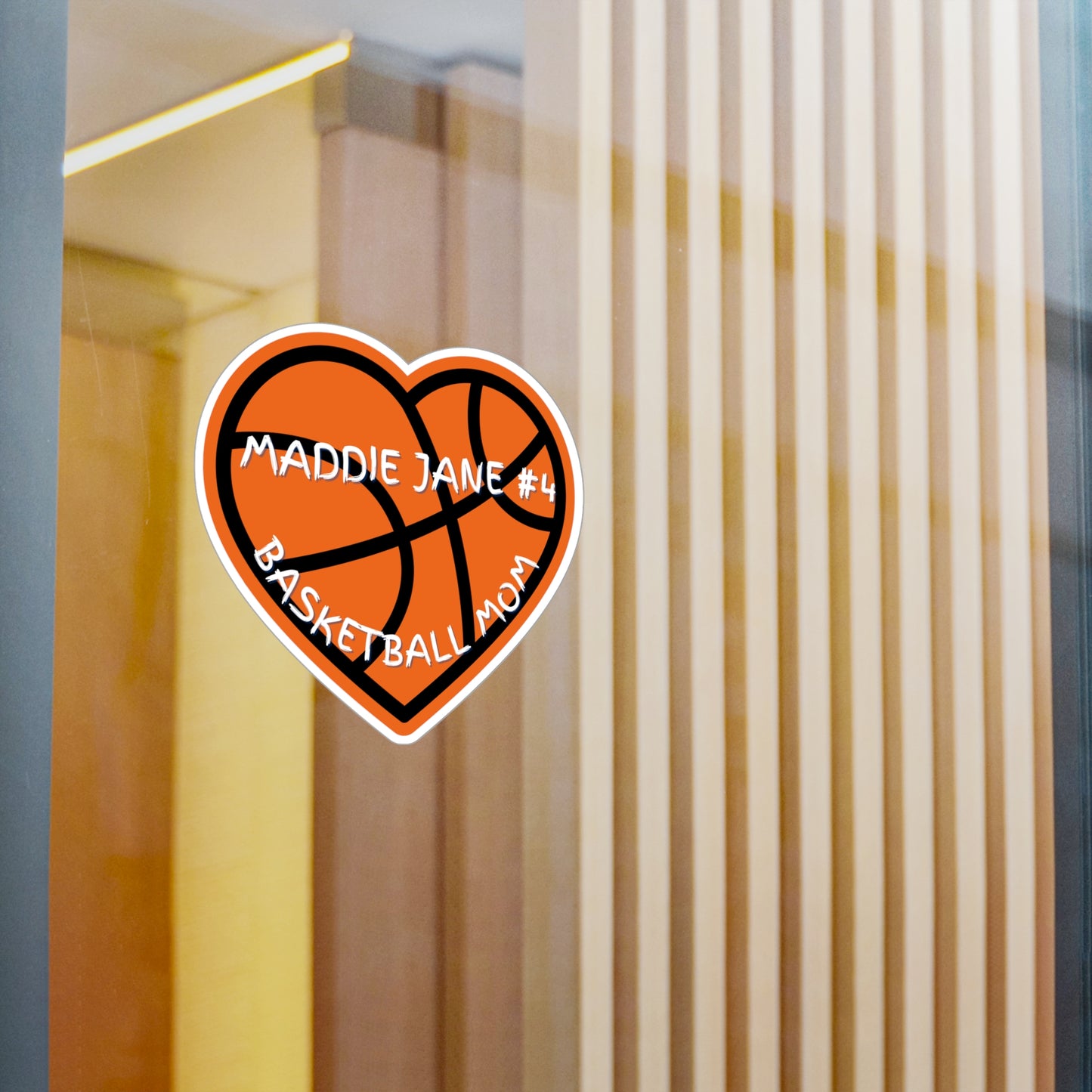 Kiss-Cut Vinyl Decals-Customizable Sticker Basketball2