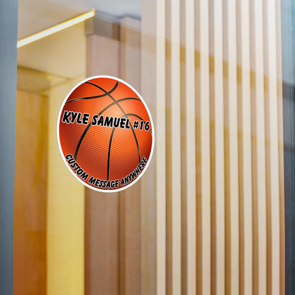 Kiss-Cut Vinyl Decals-Customizable Sticker Basketball