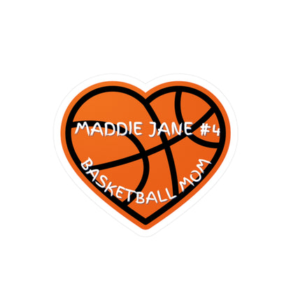 Kiss-Cut Vinyl Decals-Customizable Sticker Basketball2