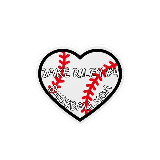 Kiss-Cut Vinyl Decals-Customizable Sticker Baseball Mom