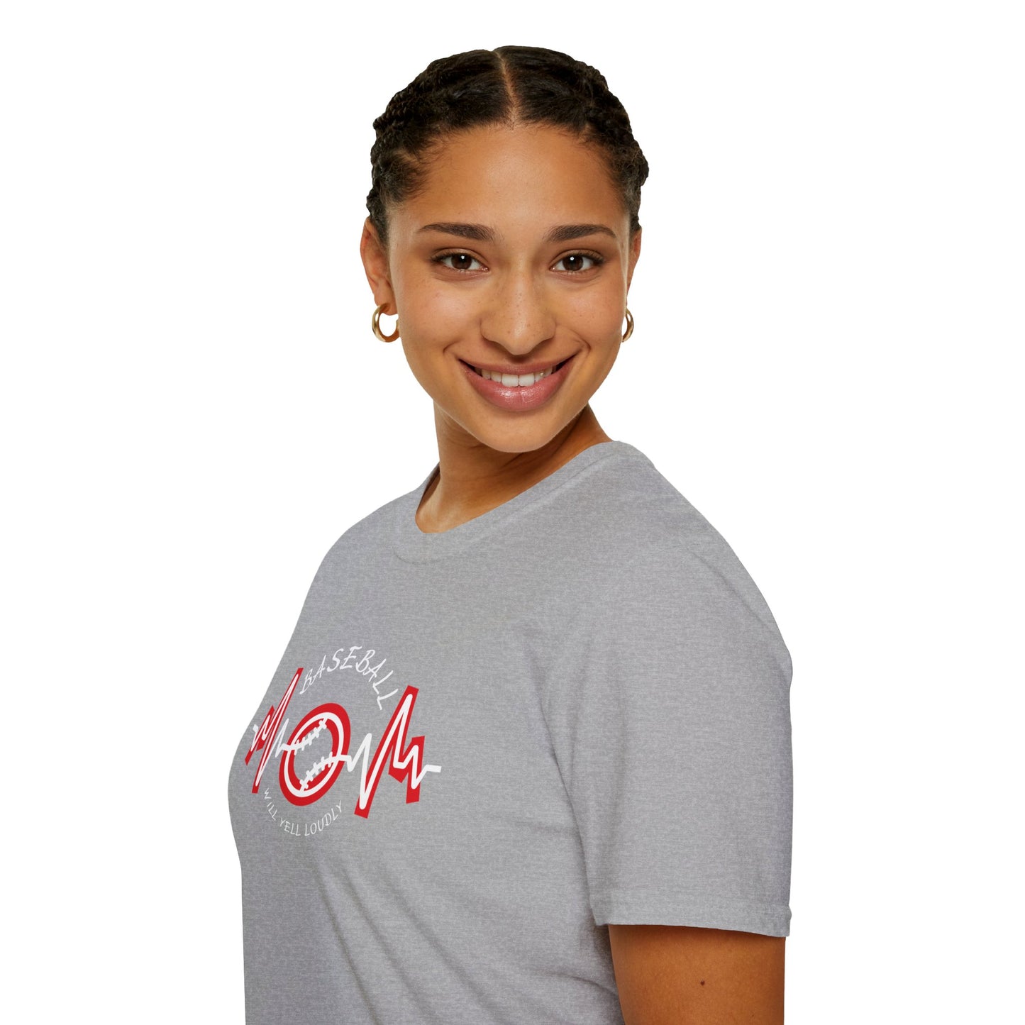 CUSTOM Unisex Softstyle T-Shirt - Baseball Mom