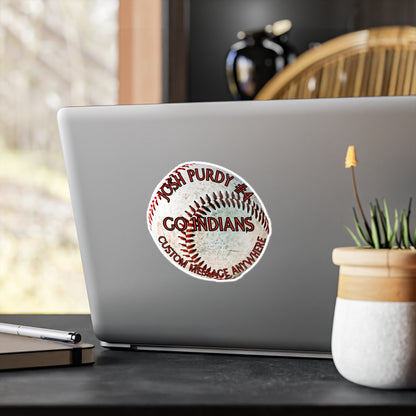 Kiss-Cut Vinyl Decals-Customizable Sticker Baseball2