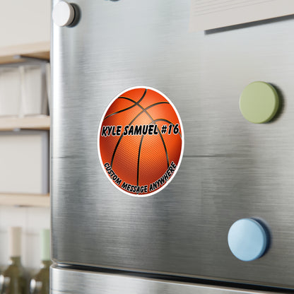 Kiss-Cut Vinyl Decals-Customizable Sticker Basketball