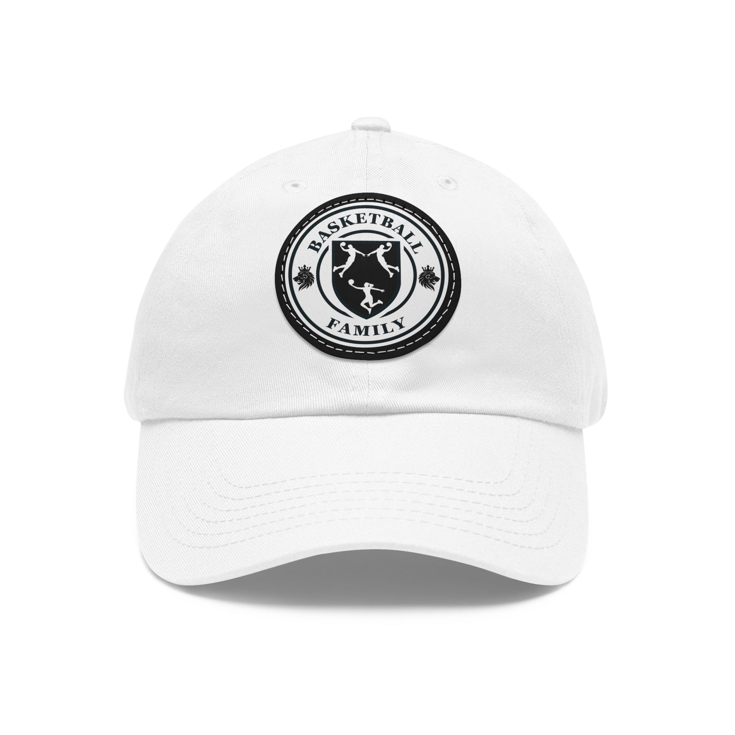 Hat with Leather Patch-Basketball