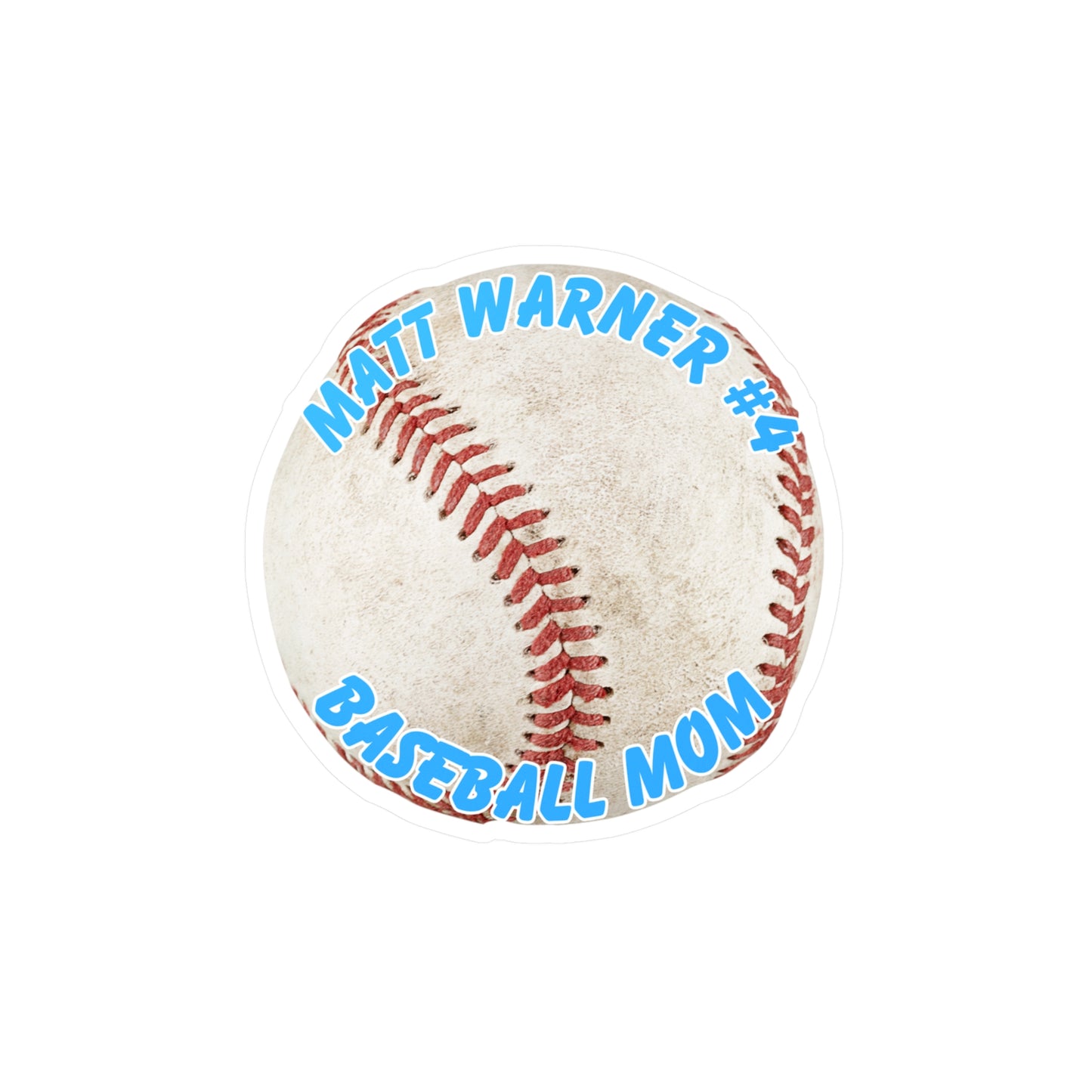 Kiss-Cut Vinyl Decals-Customizable Sticker Baseball3