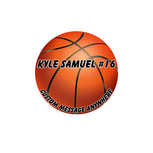 Kiss-Cut Vinyl Decals-Customizable Sticker Basketball