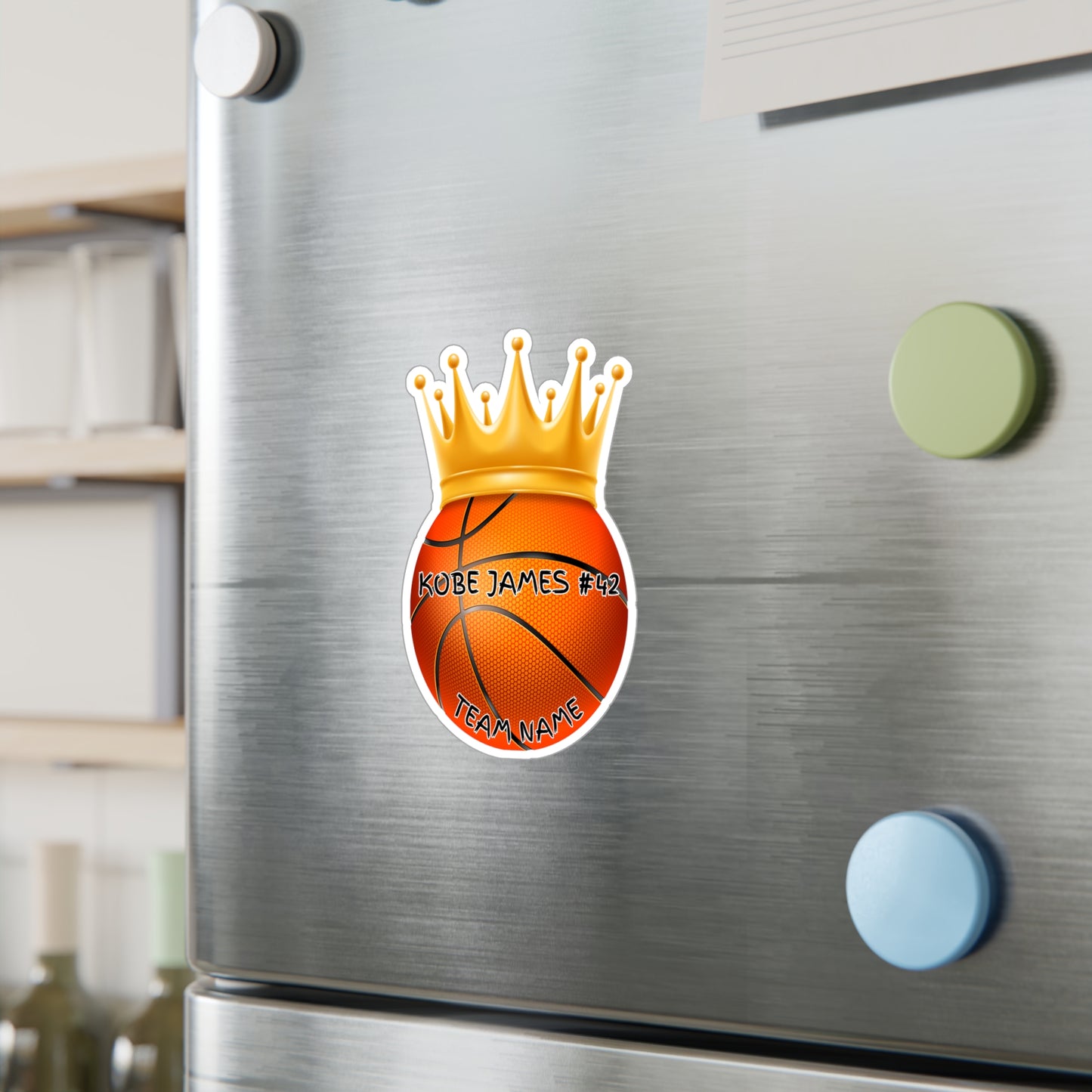 Kiss-Cut Vinyl Decals-Customizable Sticker Basketball3