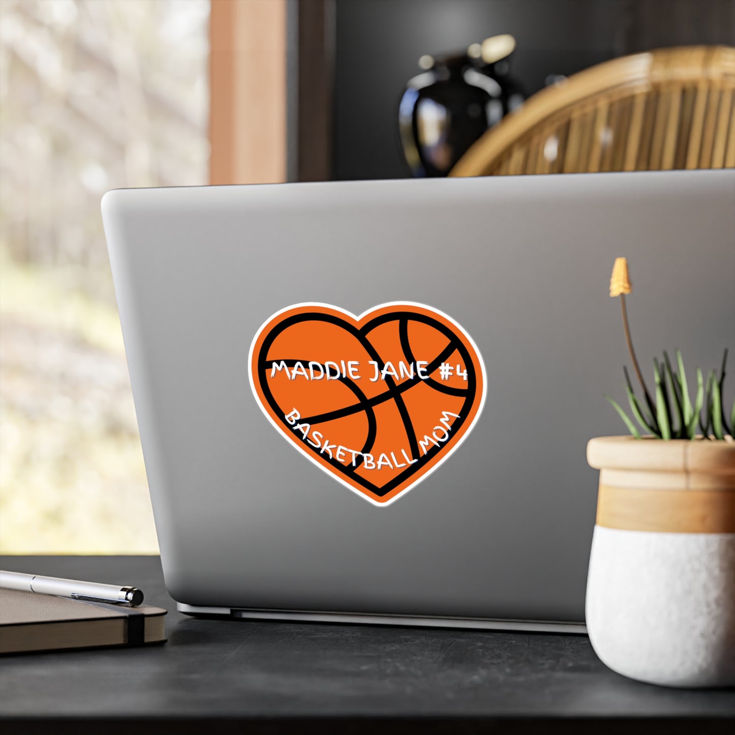 Kiss-Cut Vinyl Decals-Customizable Sticker Basketball2