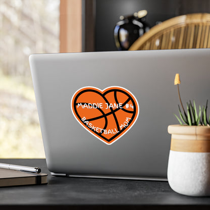 Kiss-Cut Vinyl Decals-Customizable Sticker Basketball2