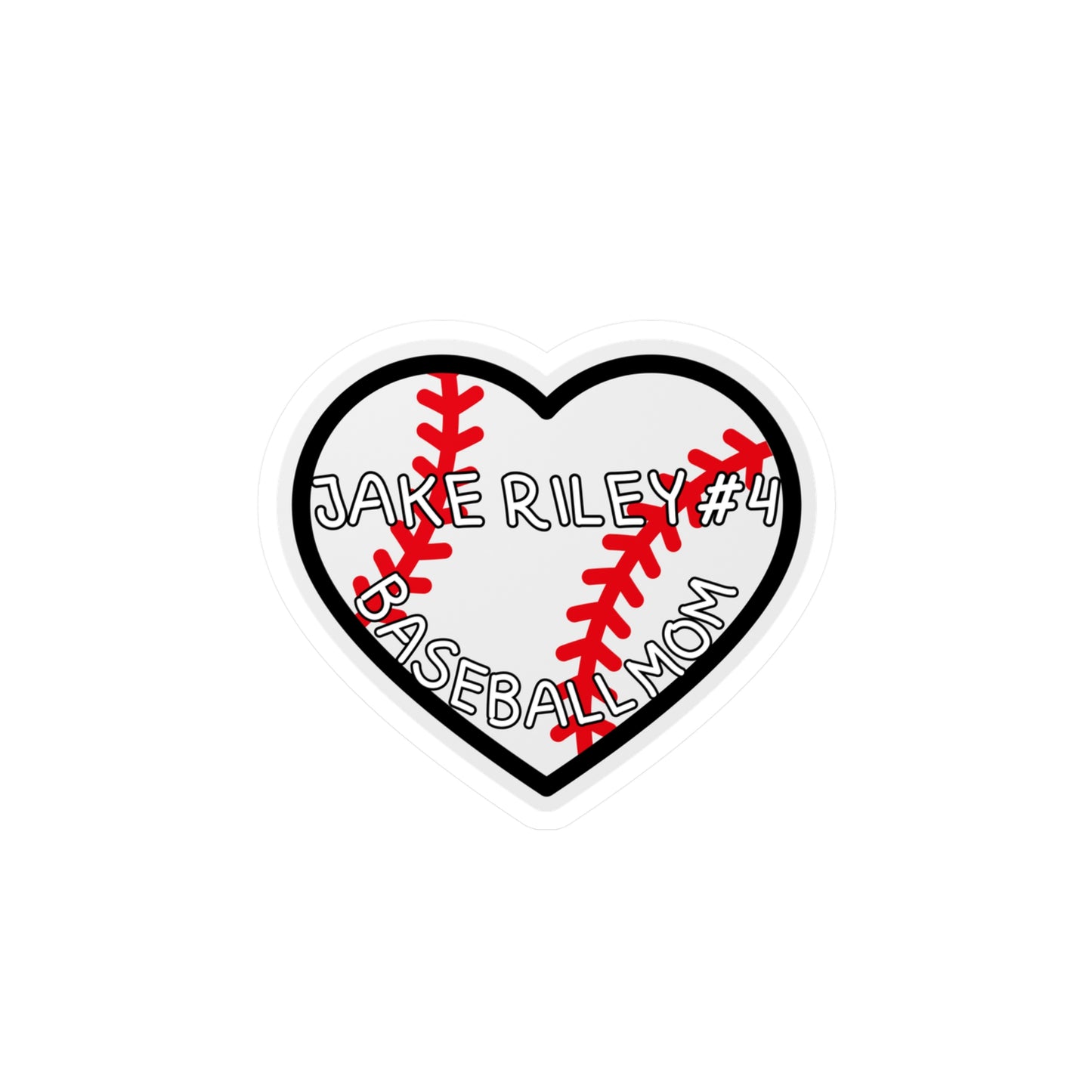 Kiss-Cut Vinyl Decals-Customizable Sticker Baseball Mom