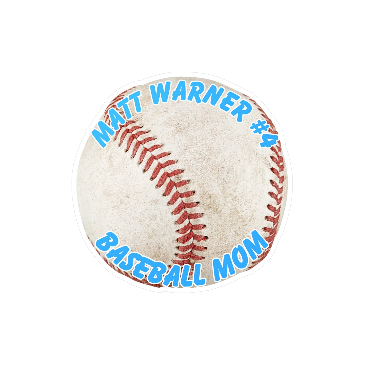 Kiss-Cut Vinyl Decals-Customizable Sticker Baseball3