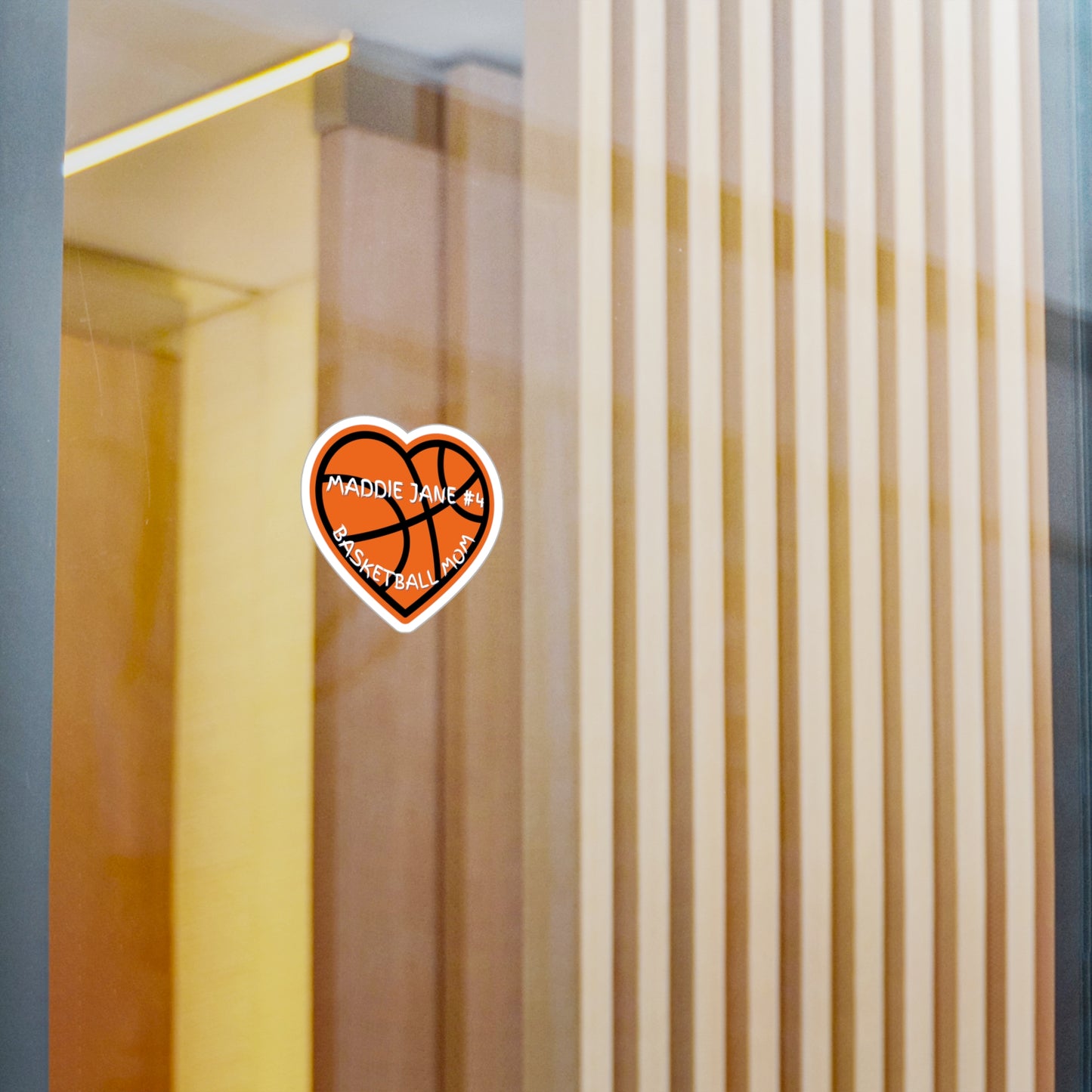 Kiss-Cut Vinyl Decals-Customizable Sticker Basketball2