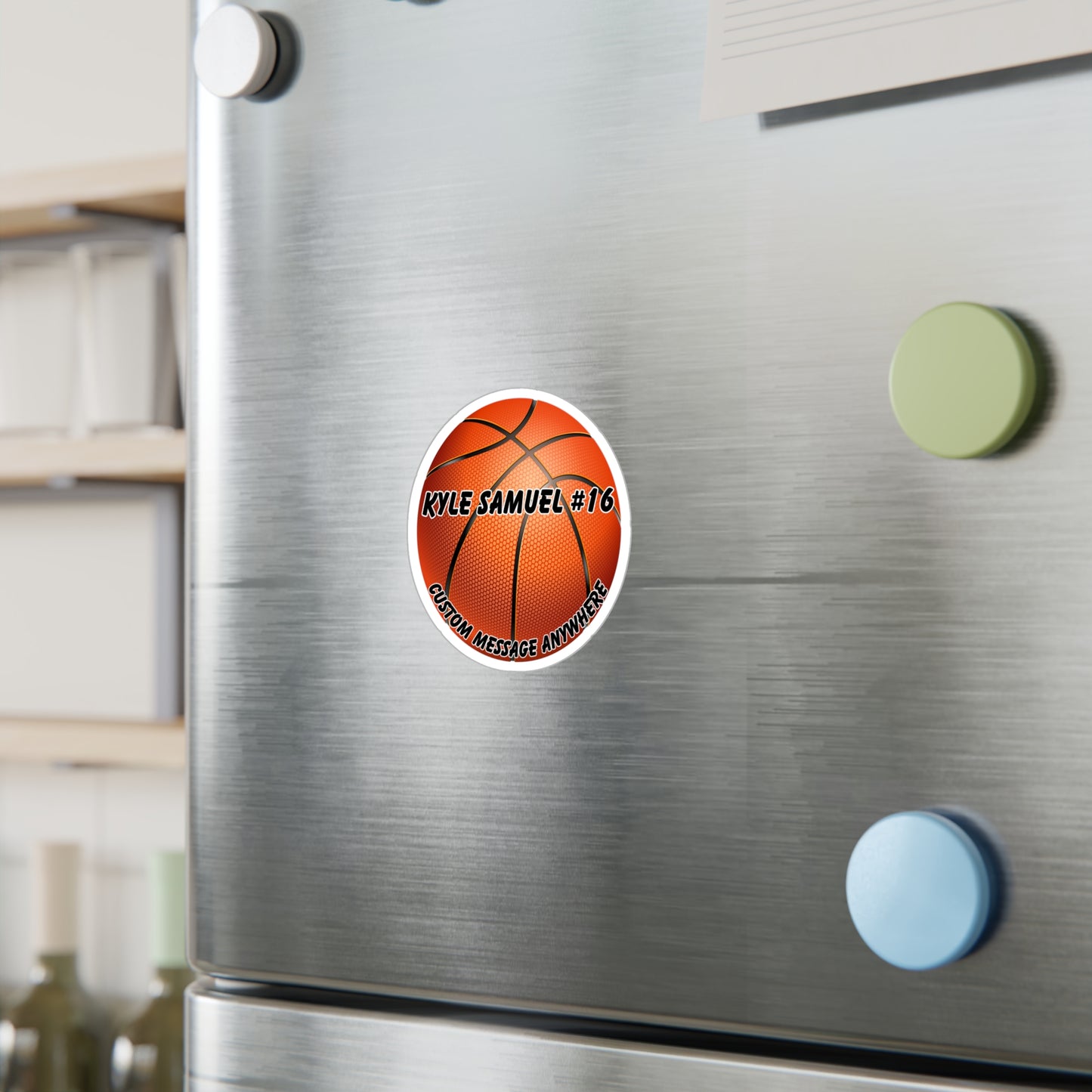 Kiss-Cut Vinyl Decals-Customizable Sticker Basketball