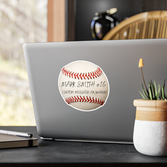 Kiss-Cut Vinyl Decals-Customizable Sticker Baseball