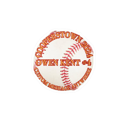 Kiss-Cut Vinyl Decals-Customizable Sticker Baseball4