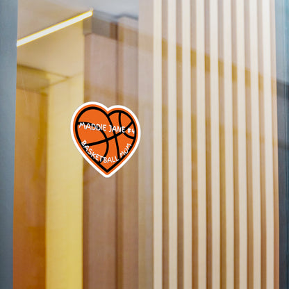Kiss-Cut Vinyl Decals-Customizable Sticker Basketball2