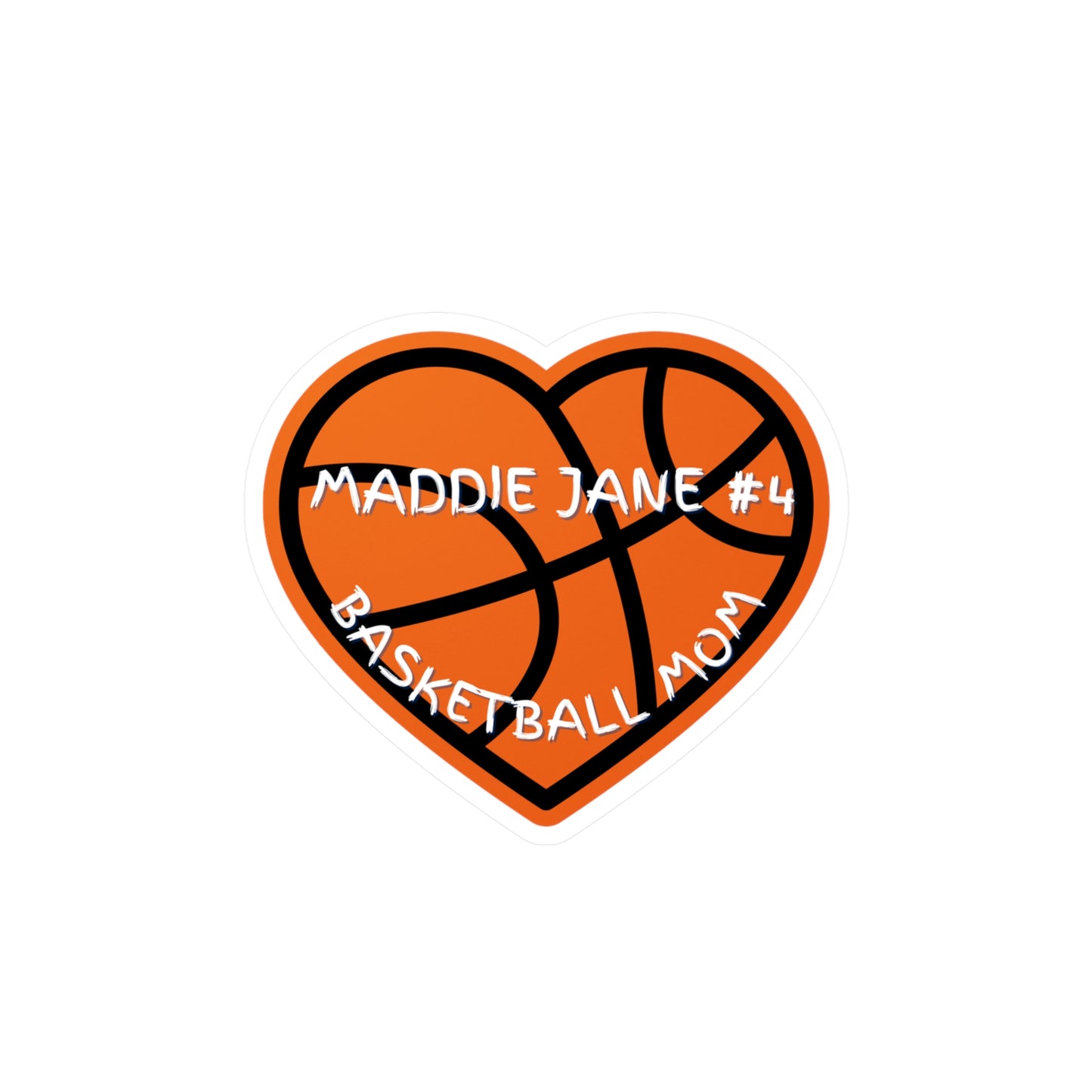 Kiss-Cut Vinyl Decals-Customizable Sticker Basketball2